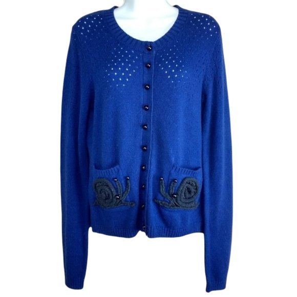 Anthropologie Sweaters - Anthropologie Moth Stitched Snail Cardigan